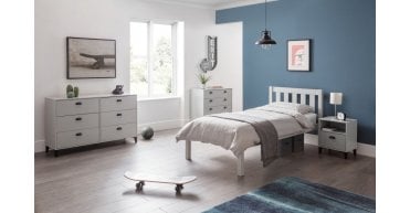 Luna 135cm Double Bed - Dove Grey