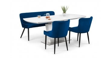Luxe High Back Bench - Blue