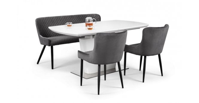 Julian Bowen Luxe High Back Bench - Grey