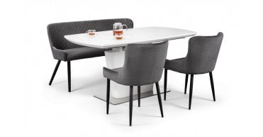 Luxe High Back Bench - Grey