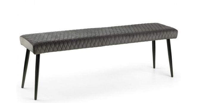 Julian Bowen Luxe Low Bench - Grey