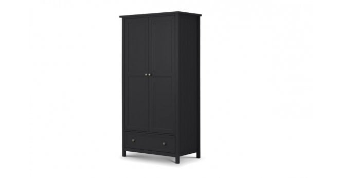 Julian Bowen Maine 2 Door Combination Wardrobe - Anthracite