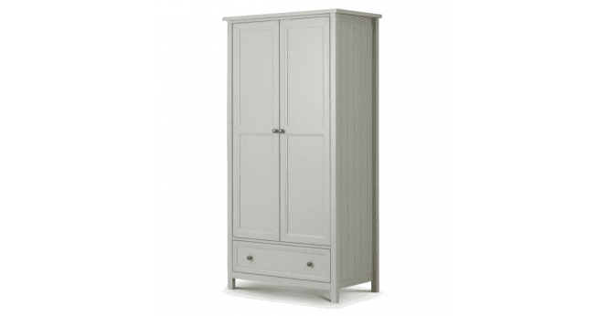Julian Bowen Maine 2 Door Combination Wardrobe - Dove Grey