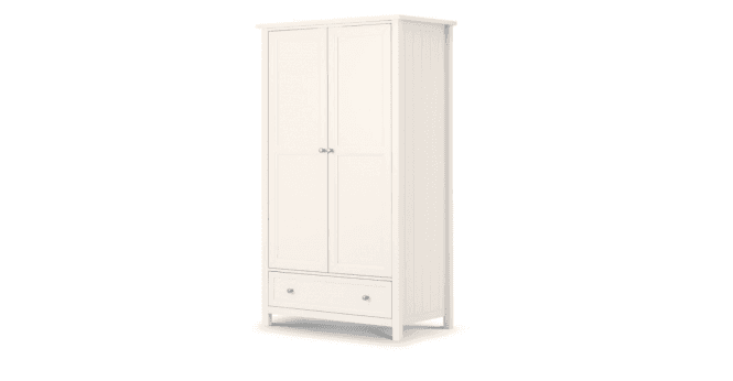 Julian Bowen Maine 2 Door Combination Wardrobe - Surf White