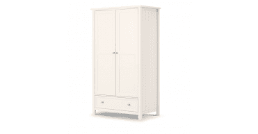 Maine 2 Door Combination Wardrobe - Surf White