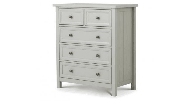 Julian Bowen Maine 3 + 2 Drawer Chest - Dove Grey