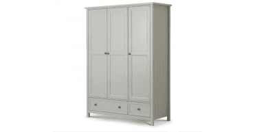 Maine 3 Door Combination Wardrobe - Dove Grey