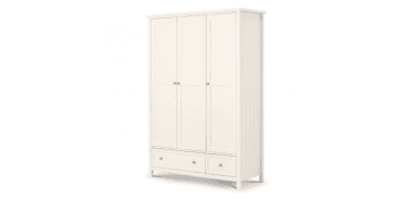 Maine 3 Door Combination Wardrobe - Surf White