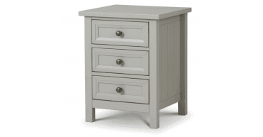 Maine 3 Drawer Bedside - Dove Grey