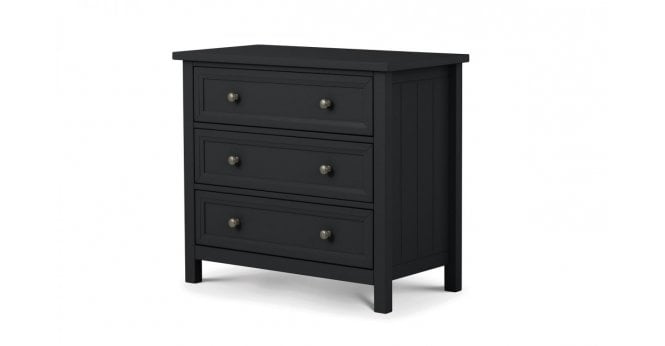 Julian Bowen Maine 3 Drawer Wide Chest - Anthracite