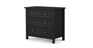 Maine 3 Drawer Wide Chest - Anthracite