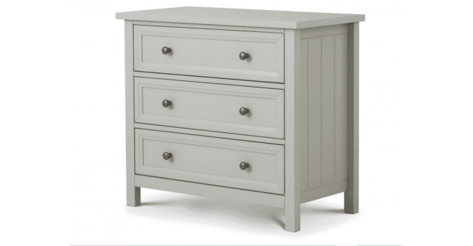 Julian Bowen Maine 3 Drawer Wide Chest - Dove Grey