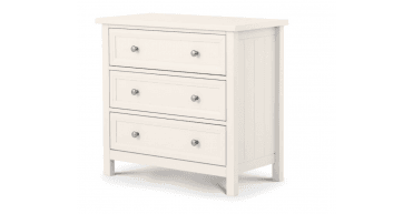 Maine 3 Drawer Wide Chest - Surf White