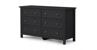 Maine 6 Drawer Wide Chest - Anthracite