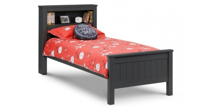 Julian Bowen Maine Bookcase 90cm Single Bed - Anthracite