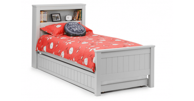 Julian Bowen Maine Bookcase 90cm Single Bed - Dove Grey