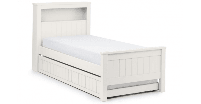 Julian Bowen Maine Bookcase 90cm Single Bed - Surf White