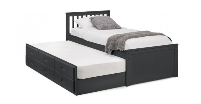 Julian Bowen Maisie Bed With Underbed And Drawers Anthracite