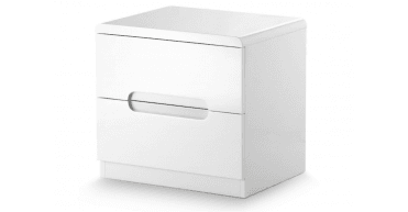 Manhattan 2 Drawer Bedside - White