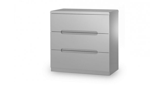 Julian Bowen Manhattan 3 Drawer Chest - Grey