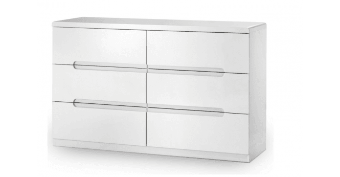 Julian Bowen Manhattan 6 Drawer Wide Chest - White