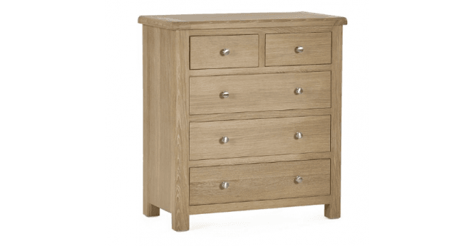 Julian Bowen Memphis Limed Oak 3 + 2 Drawer Chest