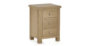 Memphis Limed Oak 3 Drawer Bedside