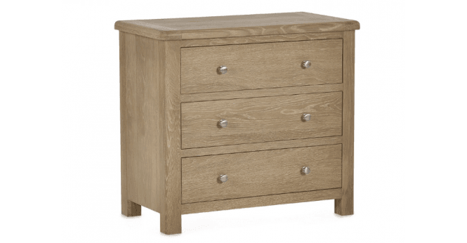 Julian Bowen Memphis Limed Oak 3 Drawer Chest
