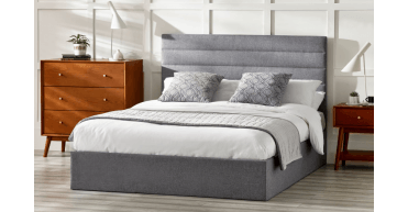 Merida Ottoman Storage 150cm King Bed - Grey