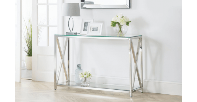 Julian Bowen Miami Console Table - Silver