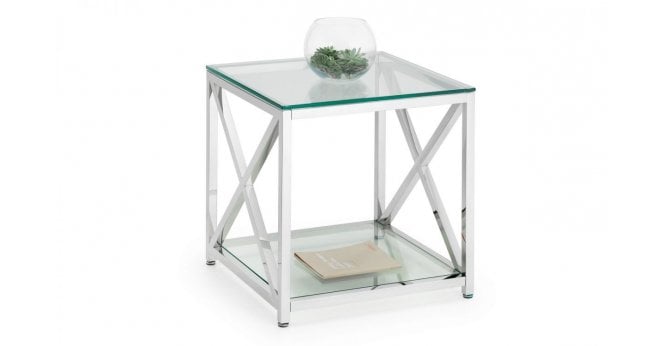 Julian Bowen Miami Lamp Table - Silver