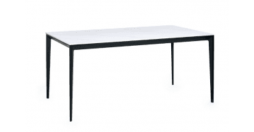 Miami Rectangular Stone Top Dining Table - White Marble