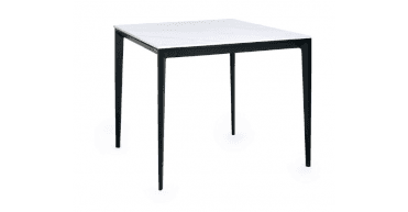 Miami Square Stone Top Dining Table - White Marble