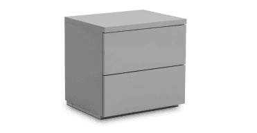 Monaco 2 Drw Bedside - Grey Gloss