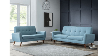 Monza 3 Seater Compact Retro Sofa - Blue