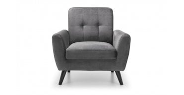 Monza Chairs In Dark Grey Velvet