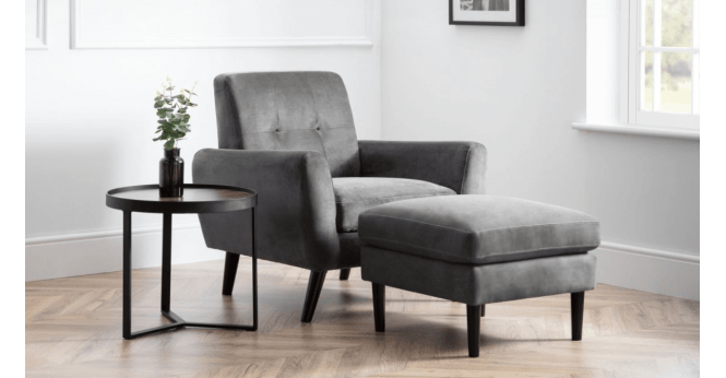 Julian Bowen Monza Compact Retro Chairs - Grey