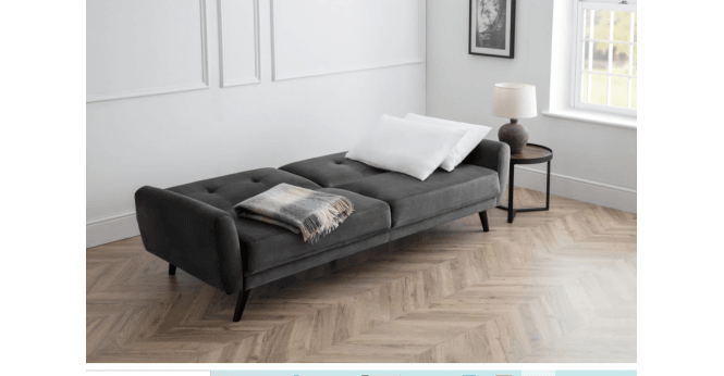 Julian Bowen Monza Fabric Sofa Bed - Grey