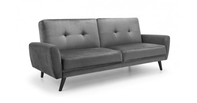 Julian Bowen Monza Sofabed In Dark Grey Velvet