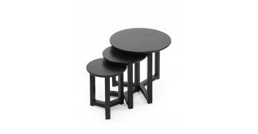 Nidri Black Nest Of 3 Tables