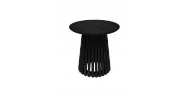 Ollie Black 45cm Round Lamp Table