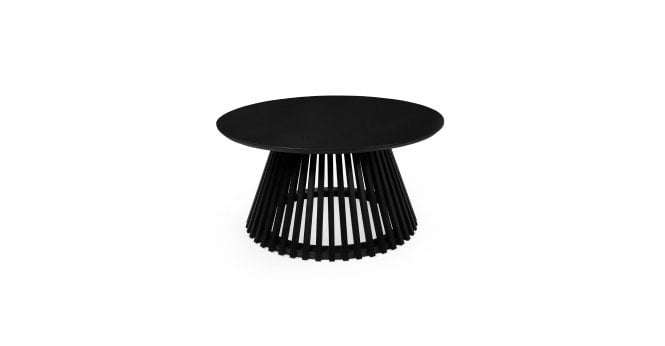 Julian Bowen Ollie Black 80cm Round Coffee Table