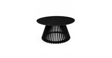 Ollie Black 80cm Round Coffee Table