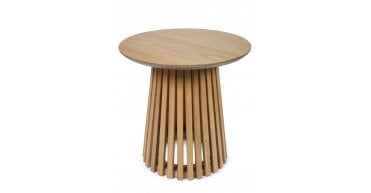 Ollie Natural Oak 45cm Round Lamp Table
