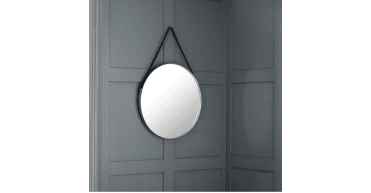 Opera Round Pewter Mirror