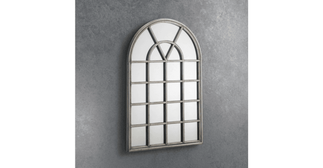 Julian Bowen Opus Pewter Window Mirror