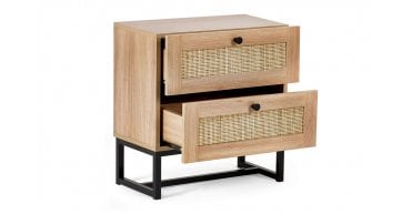 Padstow 2 Drawer Bedside - Oak