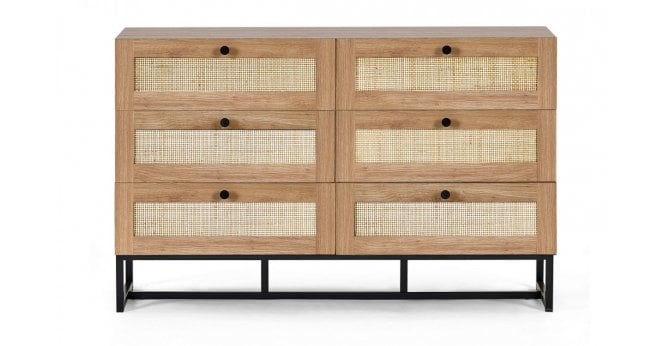 Julian Bowen Padstow 6 Drawer Chest - Oak