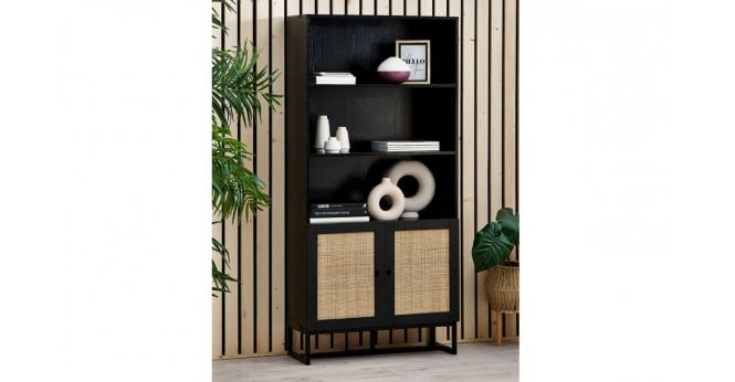 Julian Bowen Padstow Tall Bookcase - Black