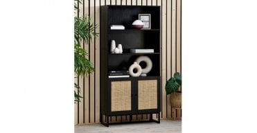 Padstow Tall Bookcase - Black